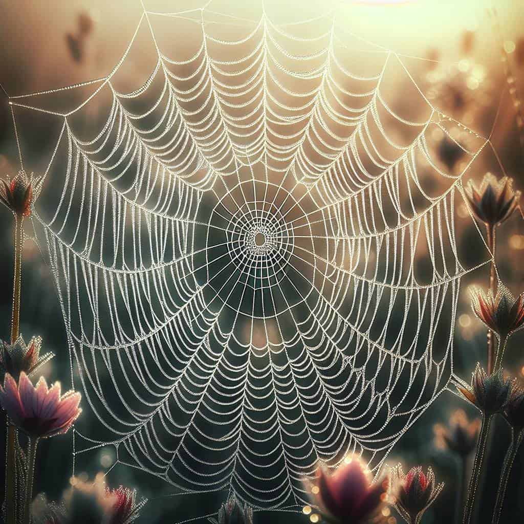 Finding sacred geometry in nature, spider web.