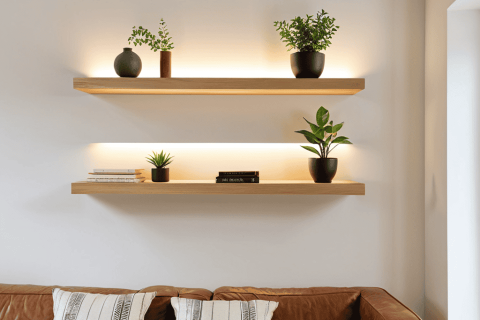 a guide to building simple floating shelves