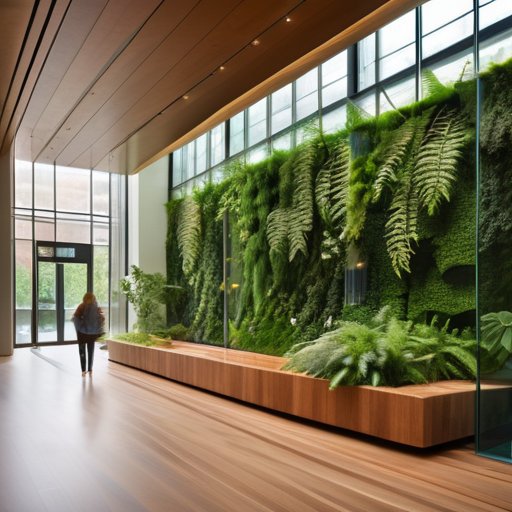 Breathing walls, biophilic design in public buildings